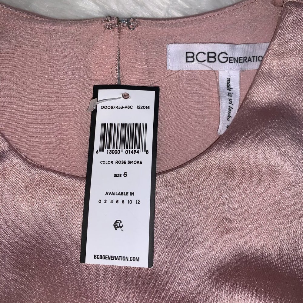 NWT BCBGENERATION Metallic Rose Flare Dress - Picture 7 of 7